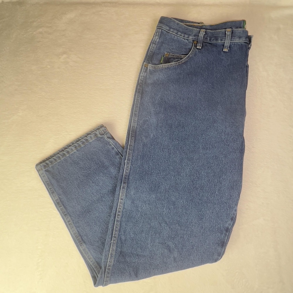 Cabelas Jeans Mens 44x32 Blue Denim Classic Relaxed Fit 5 Pocket Outdoor‎ Casual